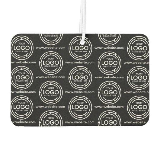 Custom Bedrijf Branded Business Logo zwart Luchtverfrisser (Achterkant)