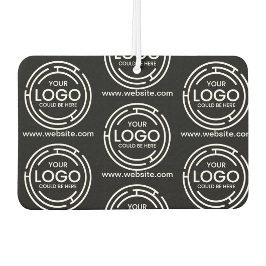 Custom Bedrijf Branded Business Logo zwart Luchtverfrisser (Voorkant)