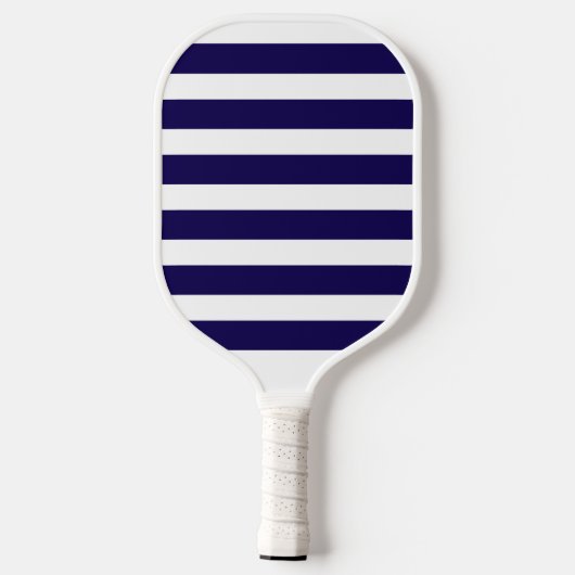 Custom Bedrijf Business Logo Text Blue Stripe Pickleball Paddle (Achterkant)