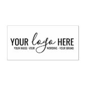 Custom Bedrijf Chic Typografie Basic Logo Rubberstempel (Afrduk)