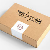 Custom Bedrijf Chic Typografie Basic Logo Rubberstempel