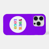 Custom Bedrijf Logo iPhone Case Kies Kleur Hoesje (Achterkant horizontaal)