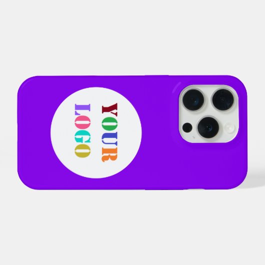 Custom Bedrijf Logo iPhone Case Kies Kleur iPhone Hoesje (Achterkant horizontaal)