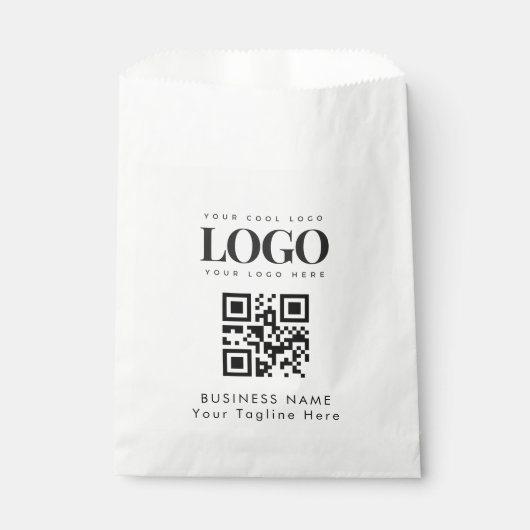 Custom Bedrijf Logo QR Code Papier Bag Bedankzakje (Voorkant)