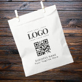 Custom Bedrijf Logo QR Code Papier Bag Bedankzakje