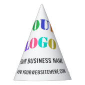 Custom Bedrijf Logo Tekst Bedrijfspapier Party Pet Feesthoedjes (Voorkant)