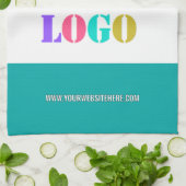 Custom Bedrijf Logo Tekst Keuken Handdoek Uw Kleur (Gevouwen)