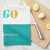 Custom Bedrijf Logo Tekst Keuken Handdoek Uw Kleur (Quarter Fold)