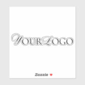 Custom Bedrijf Thin Long Logo Laptop Sticker (Vel)