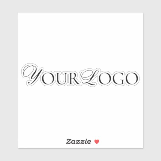 Custom Bedrijf Thin Long Logo Laptop Sticker (Vel)