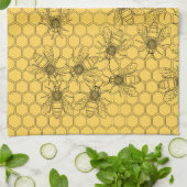 Custom Bee Apiary Keuken Handdoek (Gevouwen)