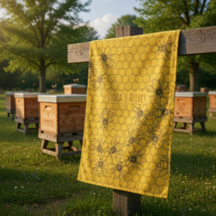 Custom Bee Apiary Keuken Handdoek
