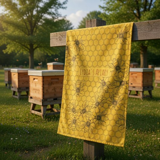 Custom Bee Apiary Keuken Handdoek