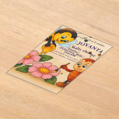 Custom bee baby shower  acryl uitnodigingen (Laagn)