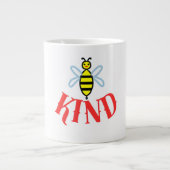 Custom Bee Kind Personalized Gift  Grote Koffiekop (Voorkant)