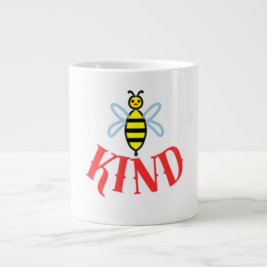 Custom Bee Kind Personalized Gift  Grote Koffiekop (Voorkant)