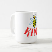 Custom Bee Kind Personalized Gift  Koffiemok (Voorkant links)