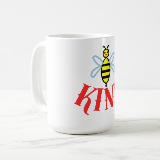 Custom Bee Kind Personalized Gift  Koffiemok (Voorkant links)