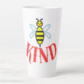 Custom Bee Kind Personalized Gift  Latte Mok (Voorkant)
