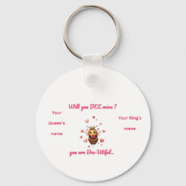 Custom bee Valentine 's Sleutelhanger