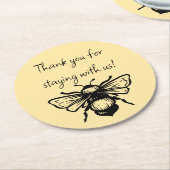 Custom Bee Wegwerp Onderzetters (Gebogen)