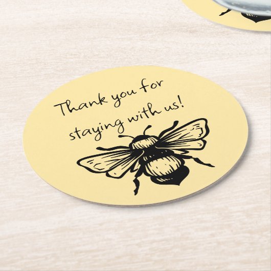 Custom Bee Wegwerp Onderzetters (Gebogen)