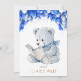 Custom Beer het lezen van een boek Baby shower Kaart