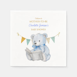 Custom Beer het lezen van een boek Baby shower Servet