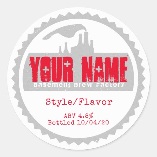 Custom Beer Label Sjabloon - Voeg je eigen woorden (Voorkant)