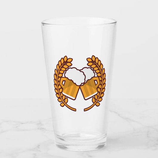 Custom Beer Logo Glass Glas (Voorkant)