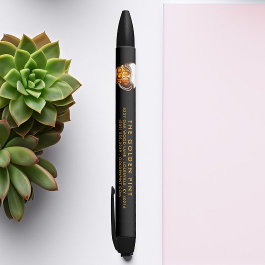 Custom Beer Mok Logo Brewery Business Zwarte Inkt Pen