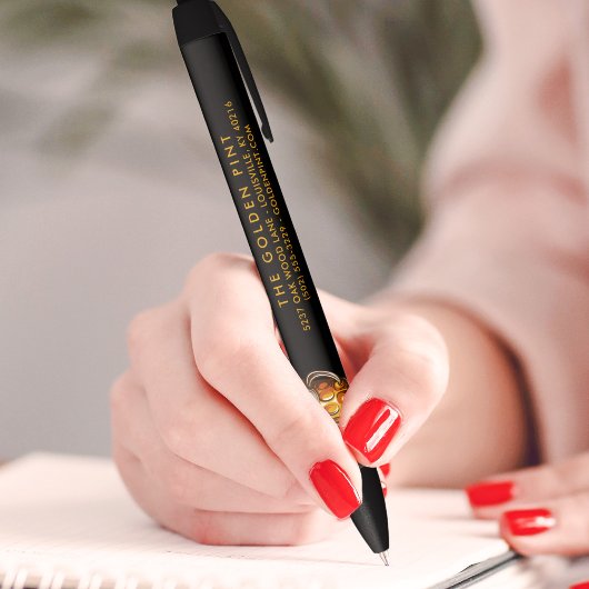 Custom Beer Mok Logo Brewery Business Zwarte Inkt Pen