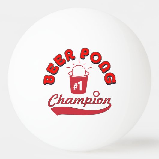 Custom Beer Pong Pingpongbal (Voorkant)