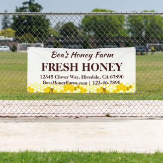 Custom Bees Honey Boerderij 6' Display Banner