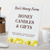 Custom Bees Honey Boerderij Reclamebord Met Voetstuk (Insitu)