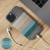 Custom Beige Grijs Aqua Blue Blauwgroen Groene Str Case-Mate iPhone Case