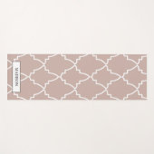 Custom Beige Moroccan Lattice Pattern Yogamat (Voorkant (horizontaal))