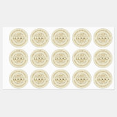 Custom Beige Promotional Company Business Logo Labels (Vel)