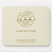 Custom Beige Promotional Company Business Logo Muismat (Voorkant)