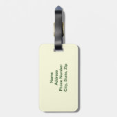 Custom Beige Shamrock Celtic Knots Bagagelabel (Achterkant verticaal)