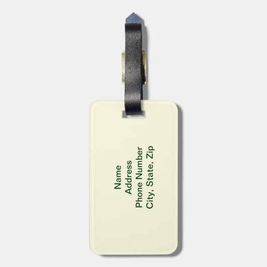 Custom Beige Shamrock Celtic Knots Bagagelabel (Achterkant verticaal)