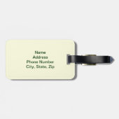 Custom Beige Shamrock Celtic Knots Bagagelabel (Achterkant horizontaal)