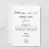 Custom Beluga Whale Illustration Invitation Kaart (Achterkant)
