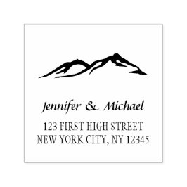 Custom berg bruiloft bruid bruidegom naam  zelfinktende stempel