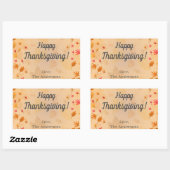 CUSTOM Bericht Happy Thanksgiving herfst Rechthoekige Sticker (Vel)