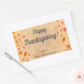 CUSTOM Bericht Happy Thanksgiving herfst Rechthoekige Sticker (Envelop)