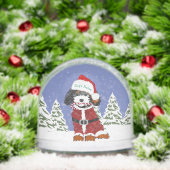 Custom Bernedole Santa Dog Sneeuwbol (Kerstmis)