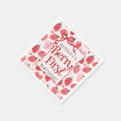 Custom Berry Eerste Coquette Roze Bow 1e Verjaarda Servet (Hoek)