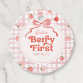 Custom Berry Eerste Verjaardag Party Labels (Voorkant)