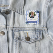 Custom  Berry Sweet Birthday photo Button (In situ)